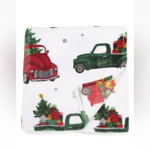 ENVOGUE Christmas Tree Truck Plush Throw Nordstrom Blanket 50” X 70”